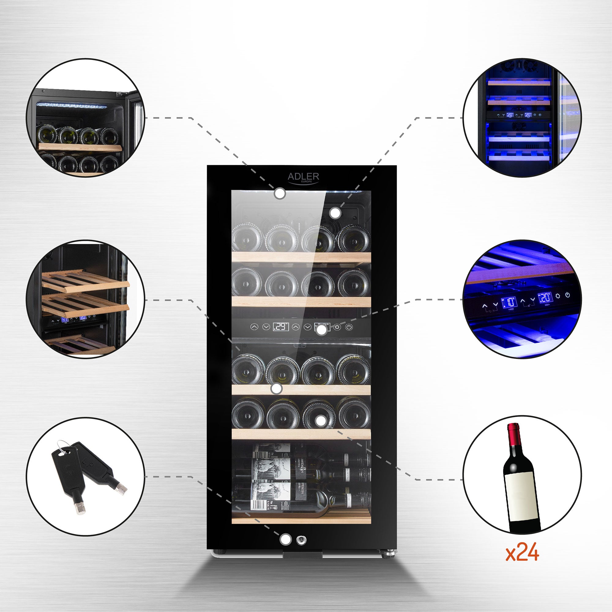 Hladilnik za vino AD 8080 24/60