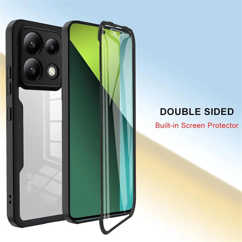Techsuit – ColorVerse 360 Series obostrana zaštitna maska za Xiaomi Redmi Note 13 Pro 5G / Poco X6 – crna