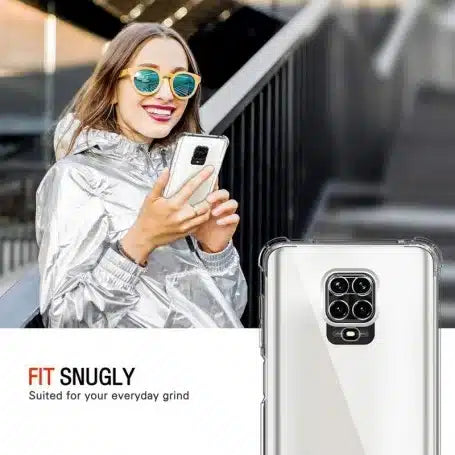 Techsuit Shockproof Clear Silicone prozirna maskica otporna na udarce za Xiaomi Redmi Note 9S / Note 9 Pro / Note 9 Pro Max