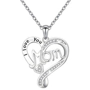 Ogrlica I Love You Mom - Srebrna KP28755