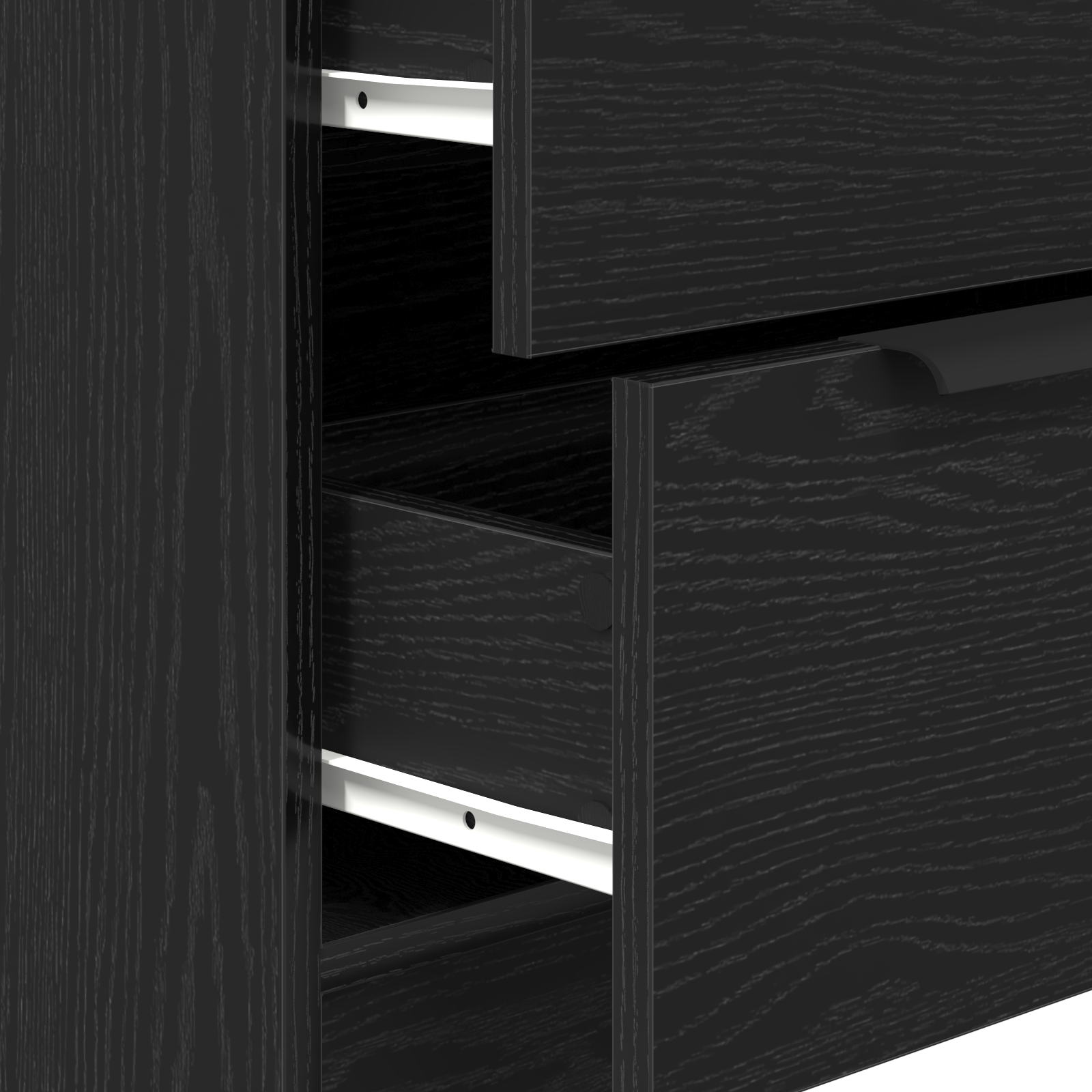 Kreveta 3 pcs Crni hrast 180 x 30 x 70 cm Konstruirano drvo