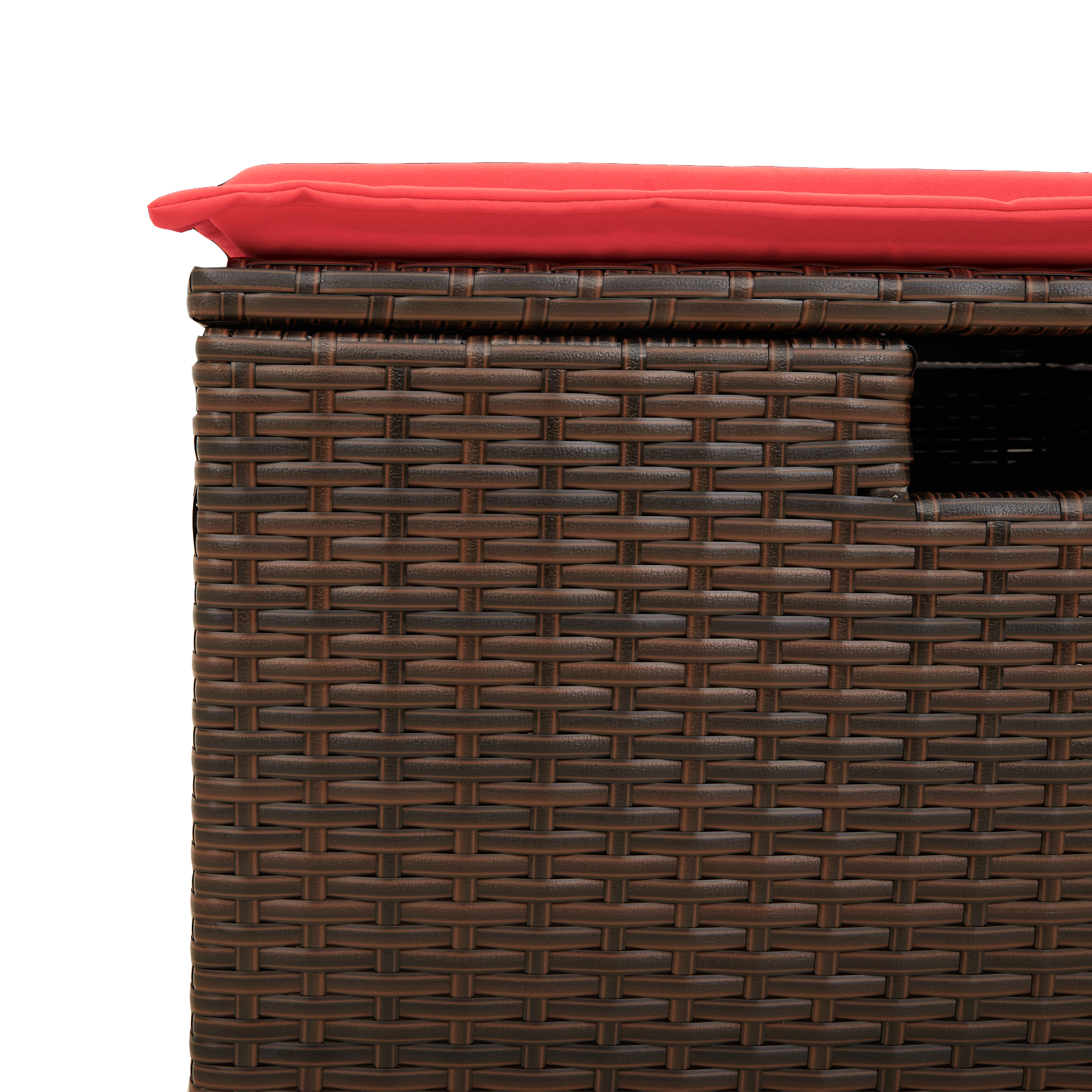 Vrtna stolica s jastukom smeđa 55x55x37 cm poli ratan