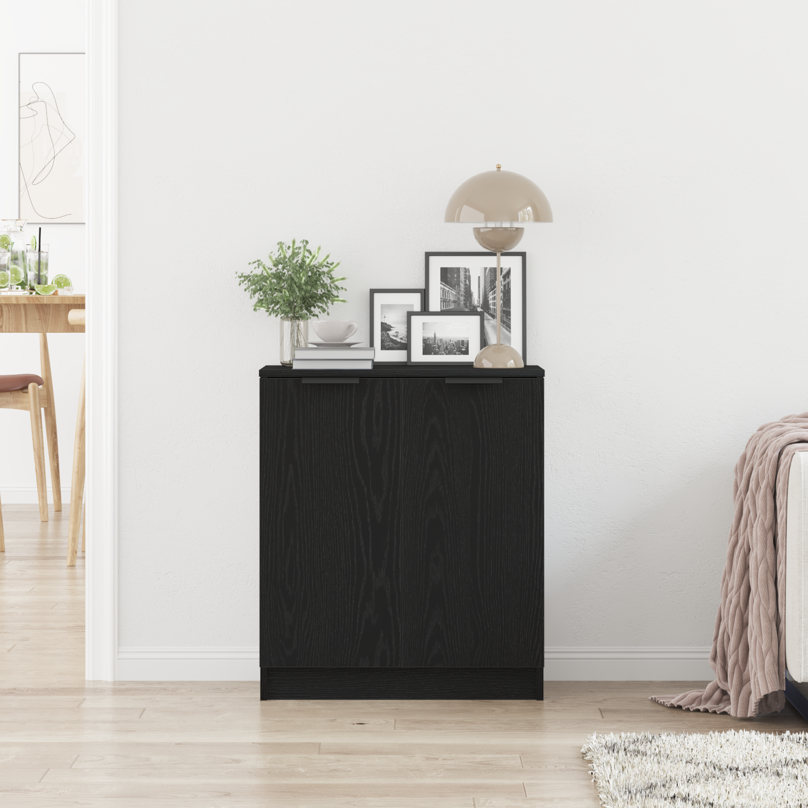Kreveta Crni hrast 60 x 30 x 70 cm Konstruirano drvo