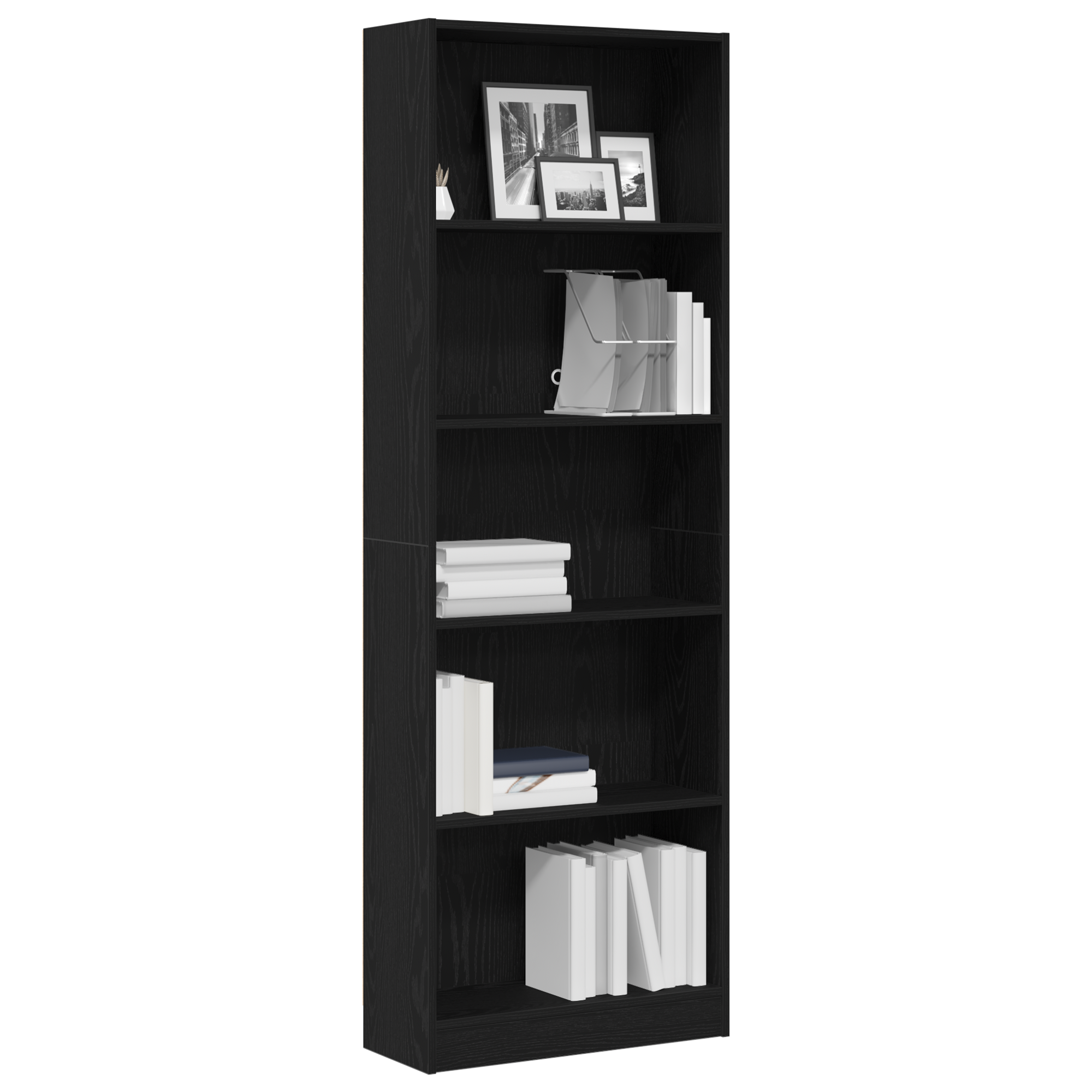 Polica Crni hrast 60 x 24 x 176 cm Konstruirano drvo