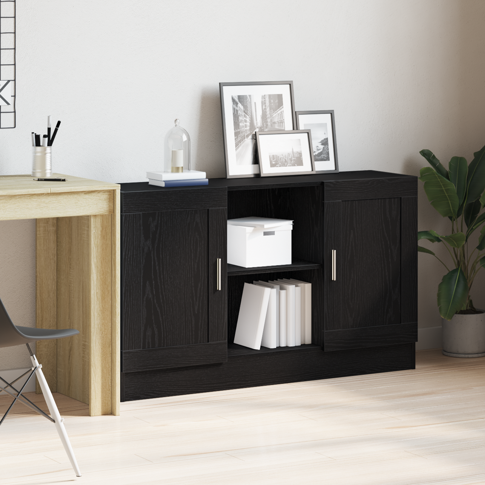 Kreveta Crni hrast 120 x 30,5 x 70 cm Konstruirano drvo