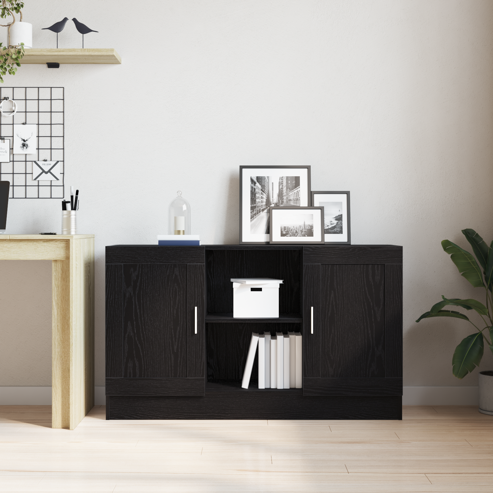Kreveta Crni hrast 120 x 30,5 x 70 cm Konstruirano drvo