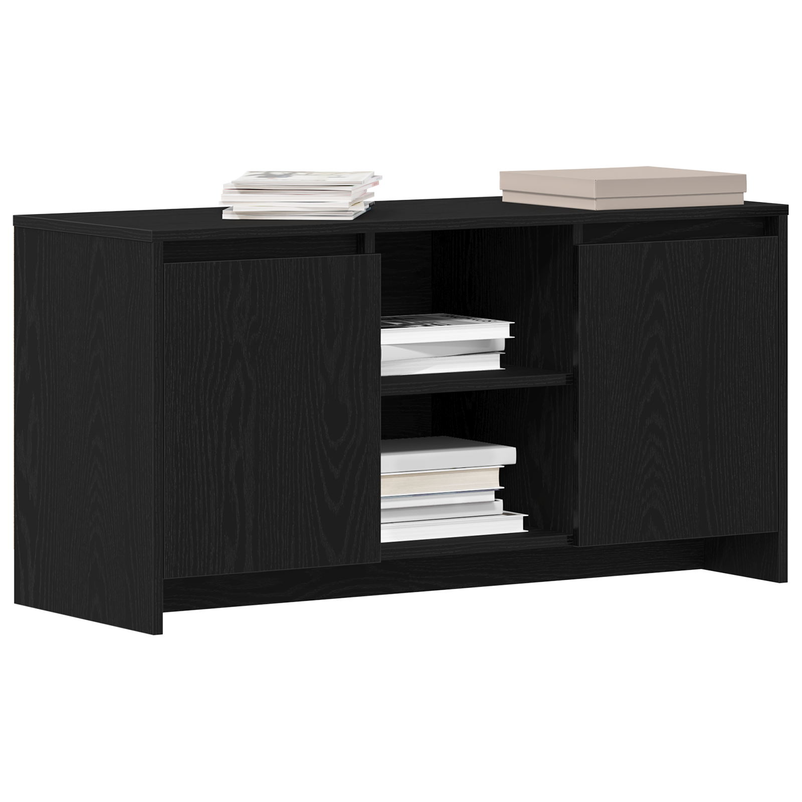 TV ormar Crni hrast 102 x 37,5 x 52,5 cm Konstruirano drvo
