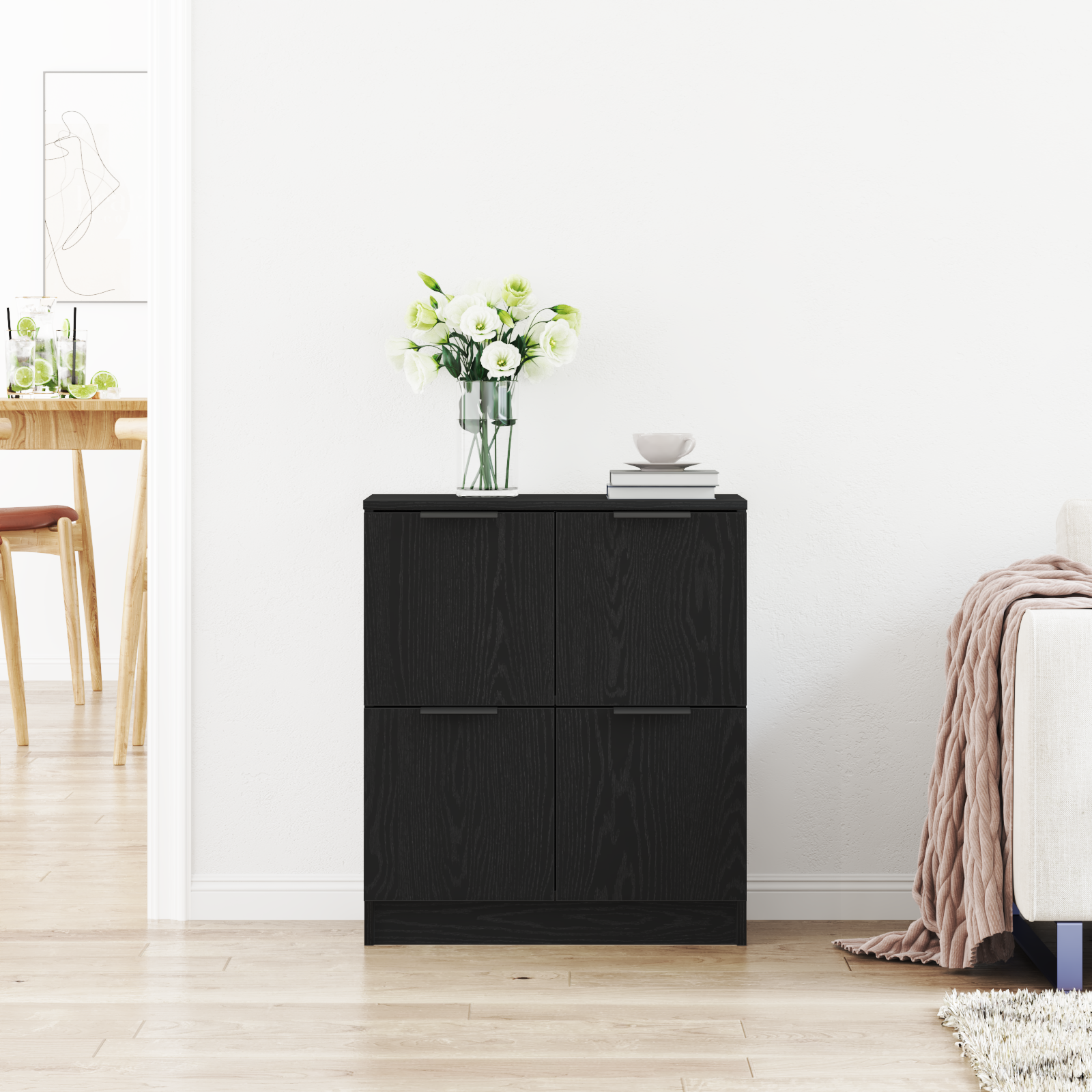 Kreveta Crni hrast 60 x 30 x 70 cm Konstruirano drvo