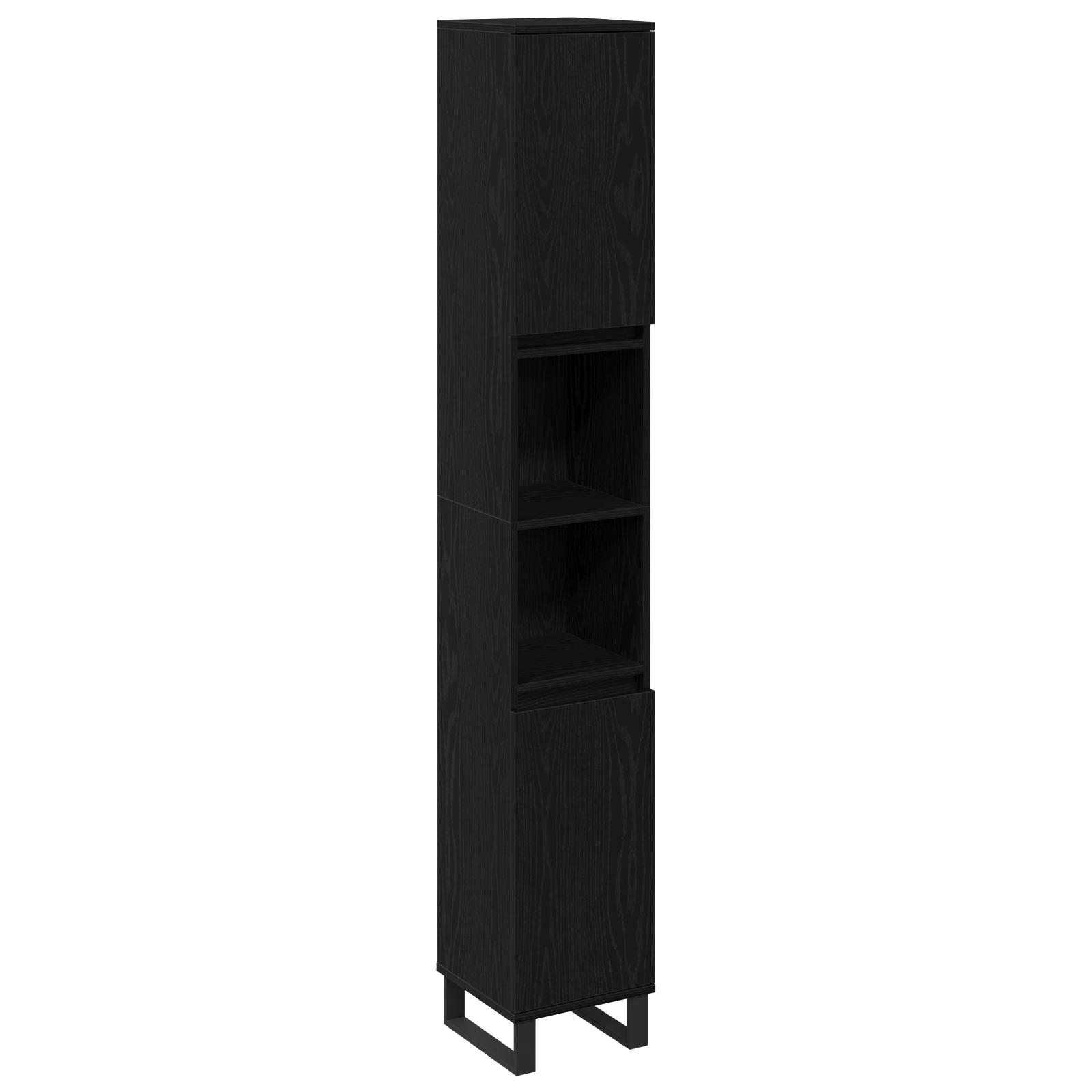 Kupaonski ormar Crni hrast 30 x 30 x 190 cm Konstruirano drvo