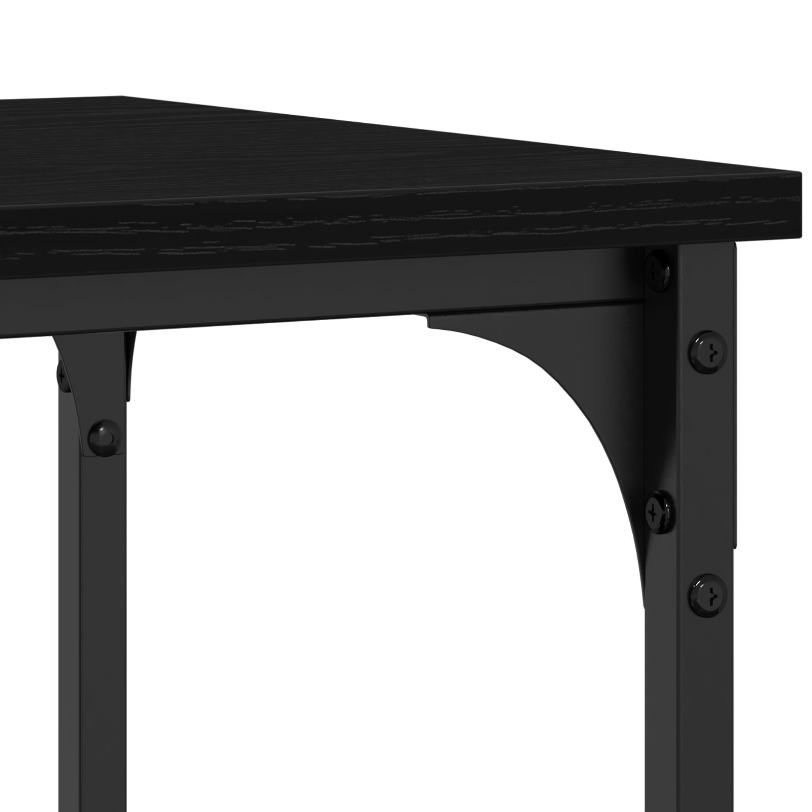 Konzolni stol s policom s pohranom Crni hrast 100 x 35 x 75 cm