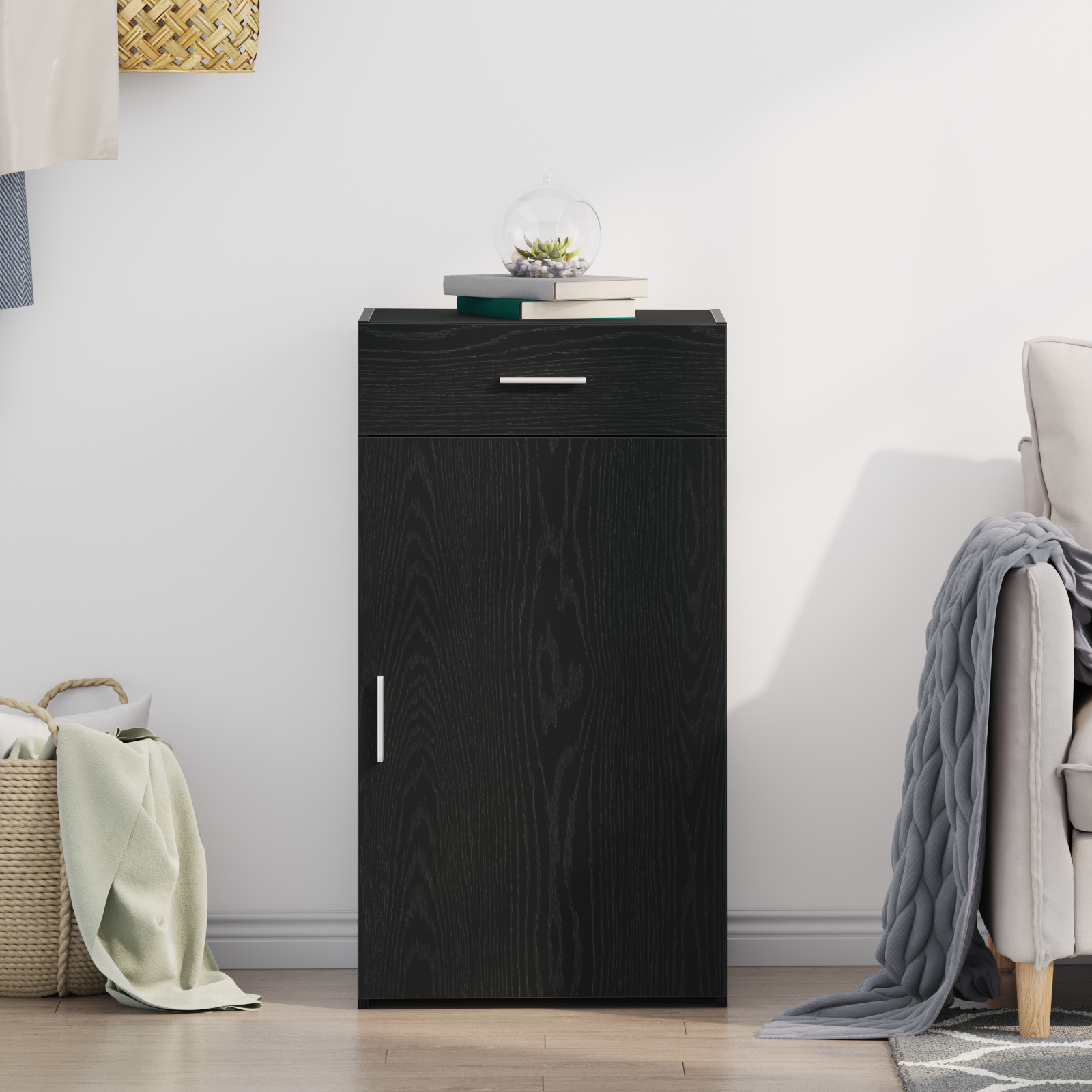 Kreveta s ladicama Crni hrast 50 x 42,5 x 93 cm