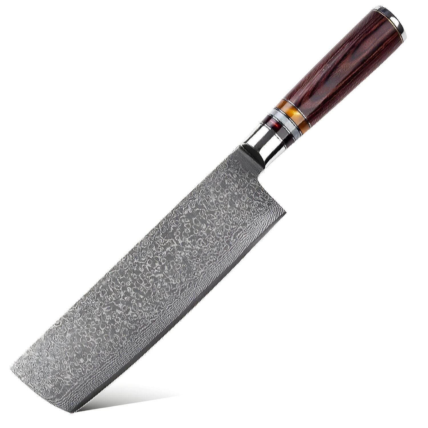 Damaskovski kuhinjski nož KA-20051 - Cleaver / Smeđa KP20051