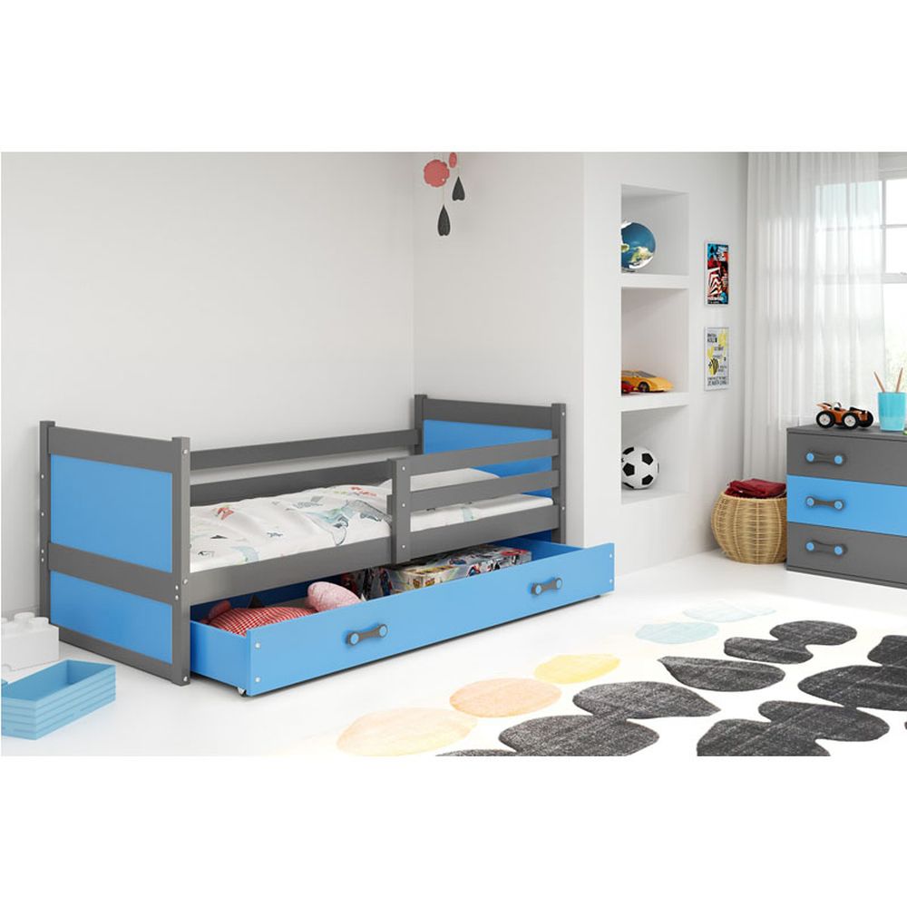 Krevet BMS Rico + ladica 190x80 cm, GRF plava