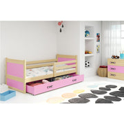 Krevet BMS Rico + ladica 190x80 cm, PINE roza