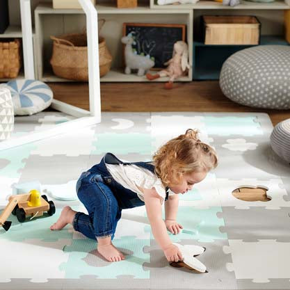 Kinderkraft puzzle LUNO oblici, mint