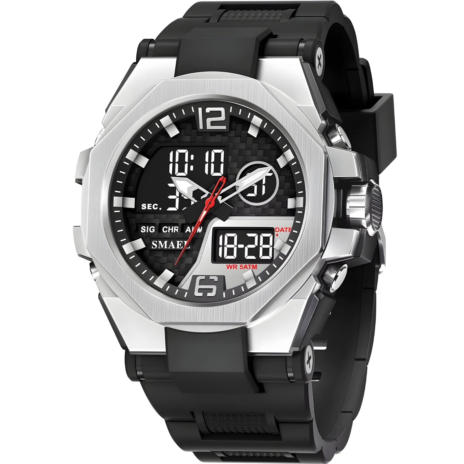 Sat SMAEL ER-38651 - Crna / Srebrna KP38651