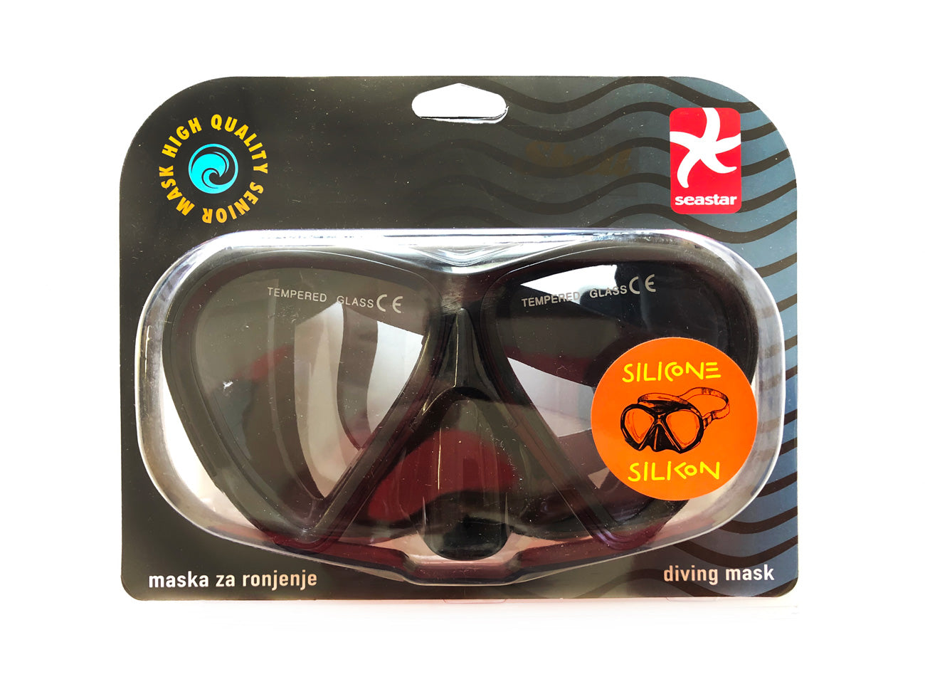 Maska s disalicom Helios – PVC set za ronjenje za odrasle Tamno Plava