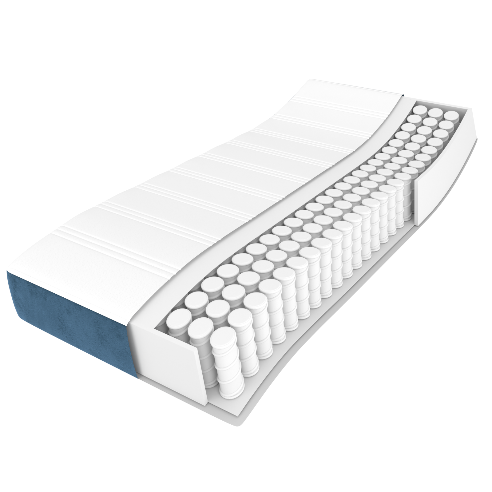 Box spring krevet s madracem tamnoplavi 80 x 200 cm baršunasti