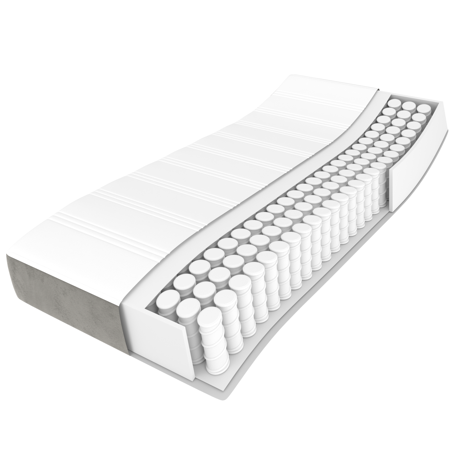Madrac s džepičastim oprugama srednje tvrdoće svjetlosivi 140x200x20 cm