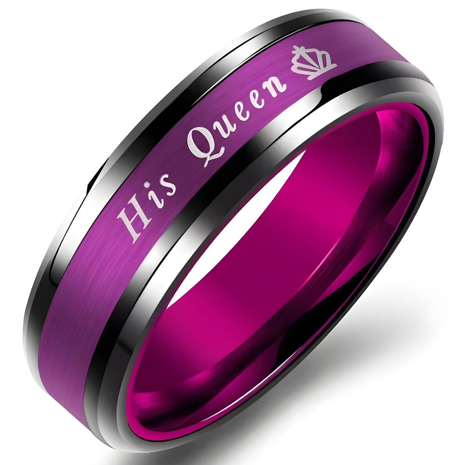 Prsten My Queen - Crna / Ljubičasta / 57mm KP32108