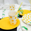 Tanjuri papirnati Dots 18cm 6kom Roza