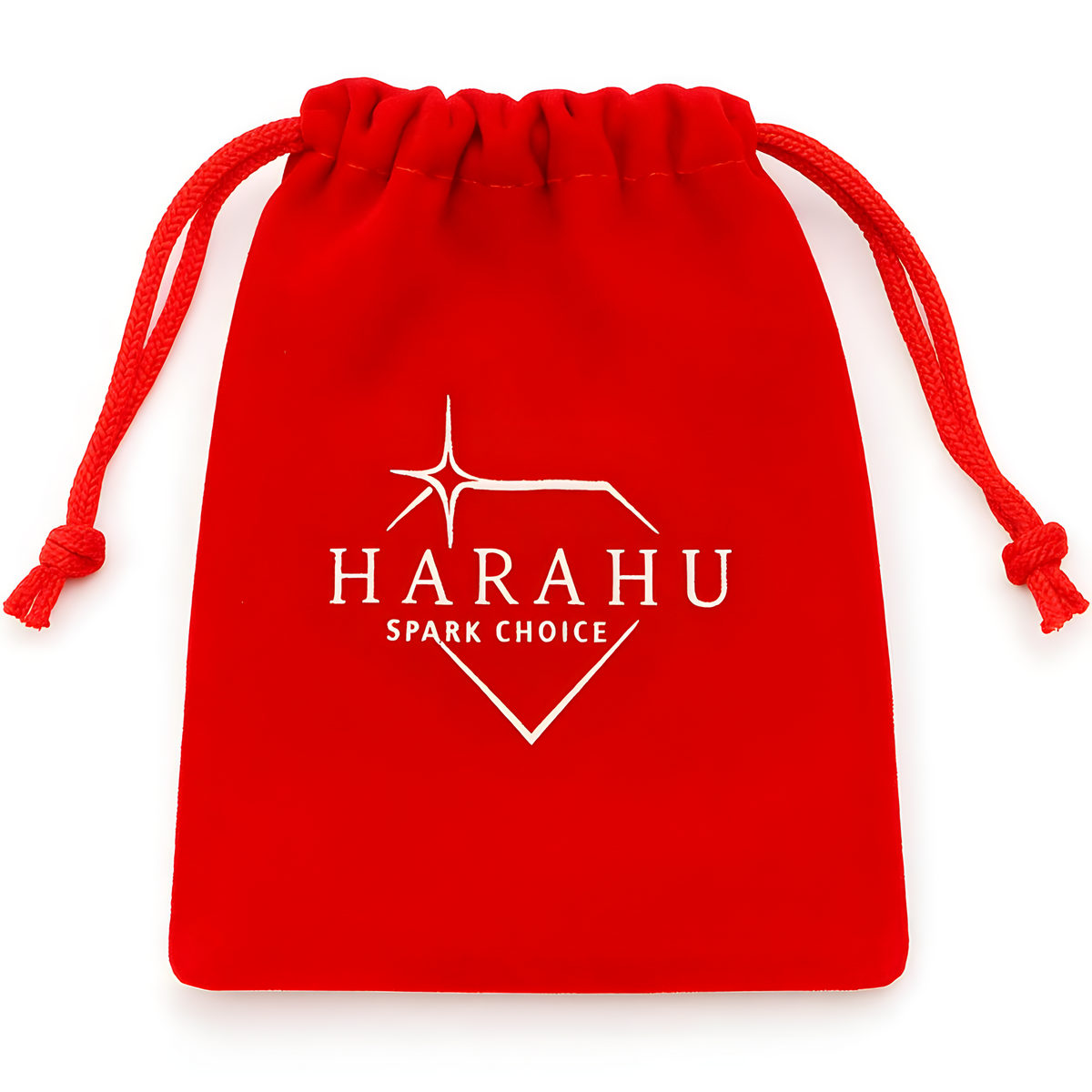 Poklon baršunasta vrećica HARAHU - Crvena