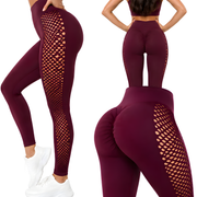 Ženske sportske Push Up tajice ZR - 40875 - Bordo / L / XL KP40875