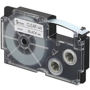 Kompatibilna traka za Casio XR - 9X – 9mm x 8m - Crna Tisak / Transparentna podloga KP36494