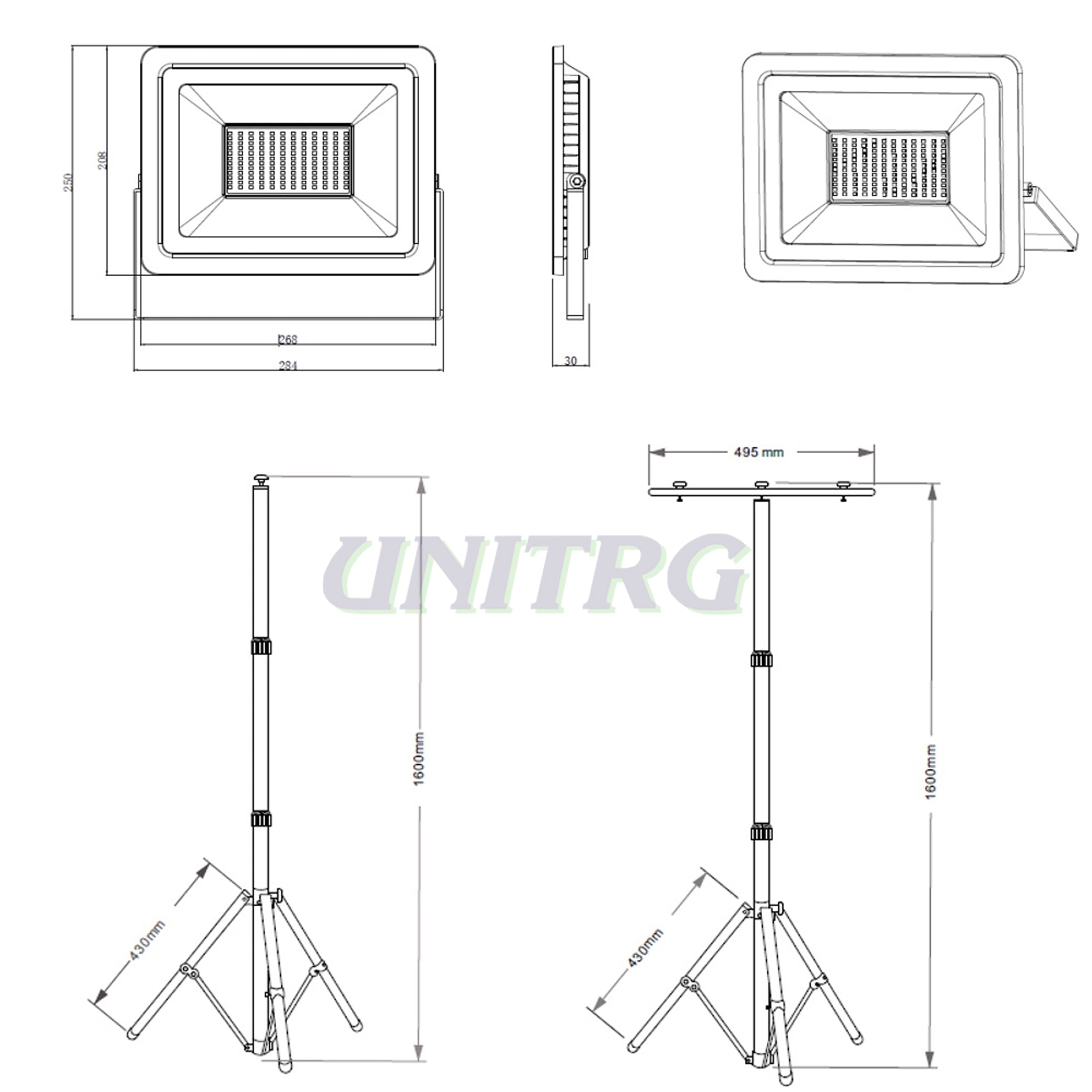 Reflektor na Stalku 1x100W 4500K