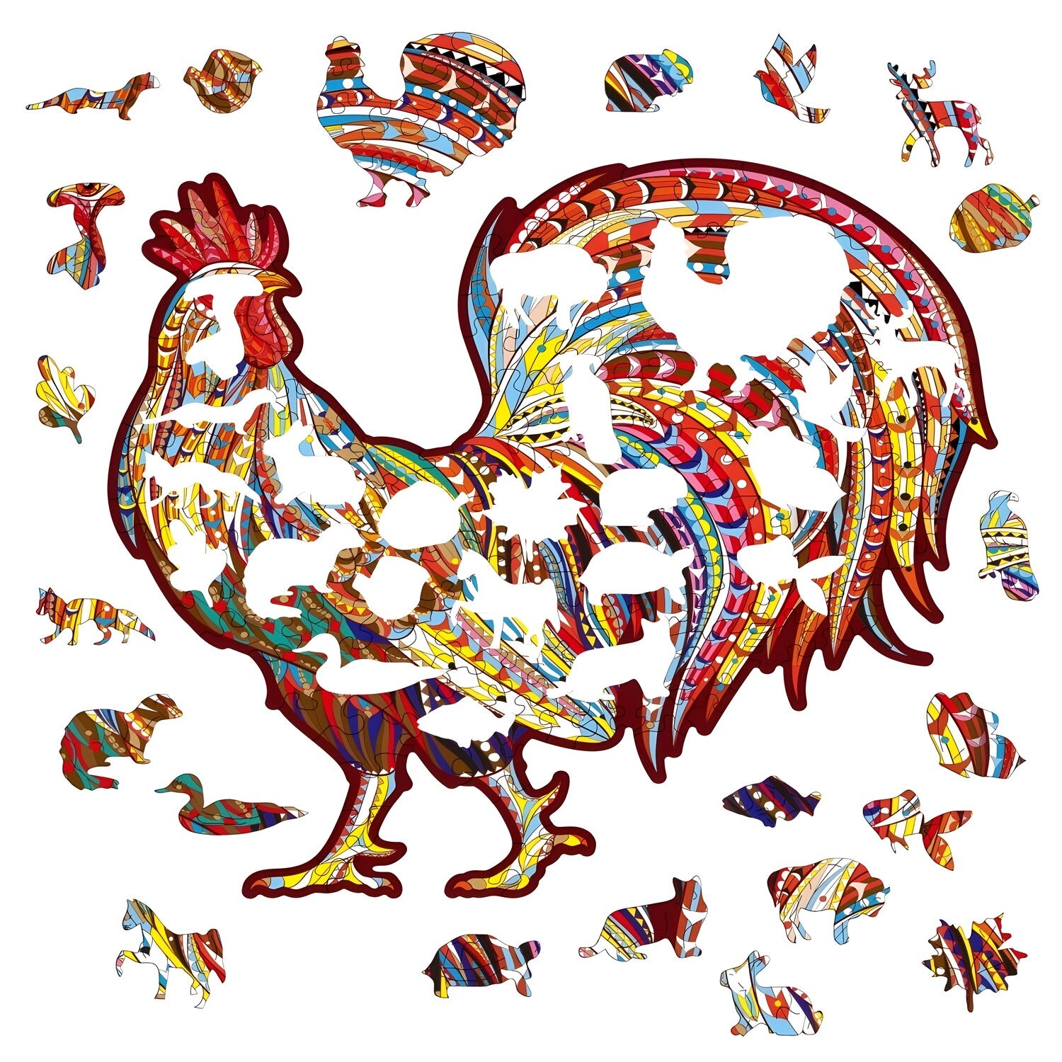 Drvene puzzle - Rooster / M KP21835
