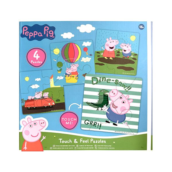 Senzorne puzzle Peppa Pig – 4 slagalice za djecu 18+ mjeseci