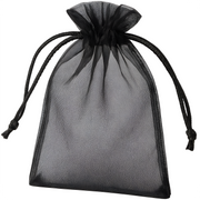 Poklon organza vrećica - Crna / 10x12cm / 10 kom KP38486
