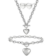 Set Simple Heart - Srebrna KP34205