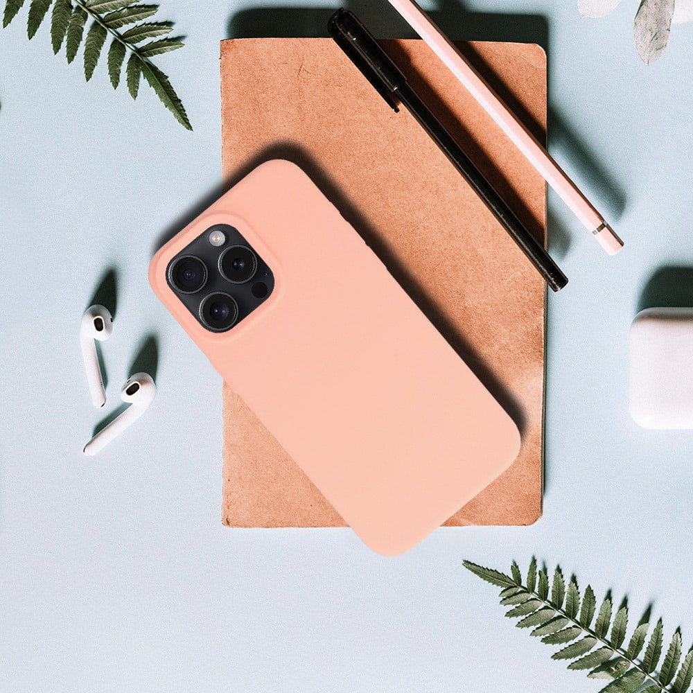 SILIKONOVÉ LITÉ POUZDRO NA IPHONE 15 barva broskvová