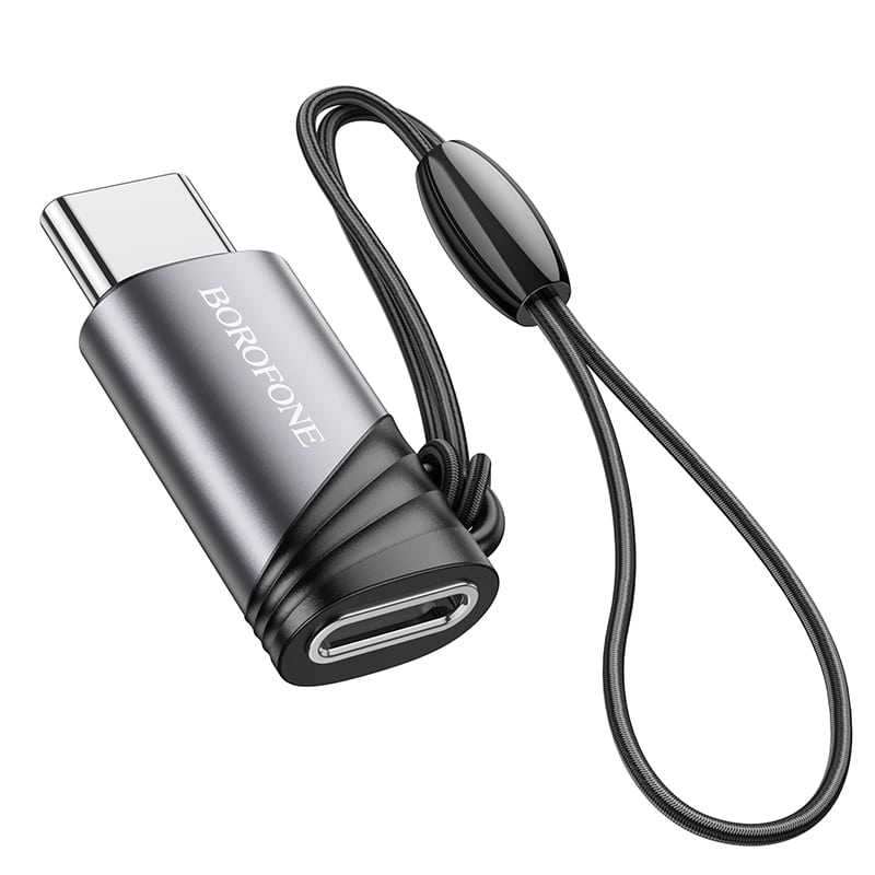 BOROFONE ADAPTER BV20 - LIGHTNING ŽENSKI NA TIP C MOŠKI - ČRNI