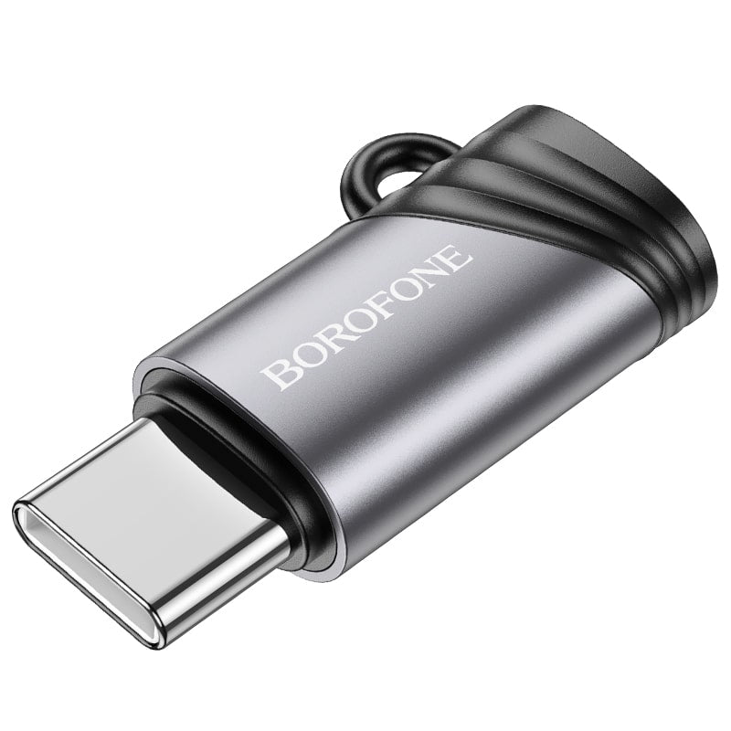 BOROFONE ADAPTER BV20 - LIGHTNING ŽENSKI NA TIP C MOŠKI - ČRNI