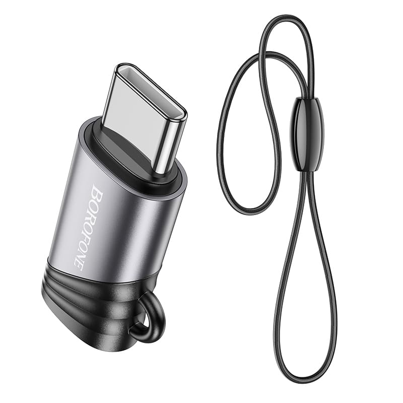BOROFONE ADAPTER BV20 - LIGHTNING ŽENSKI NA TIP C MOŠKI - ČRNI