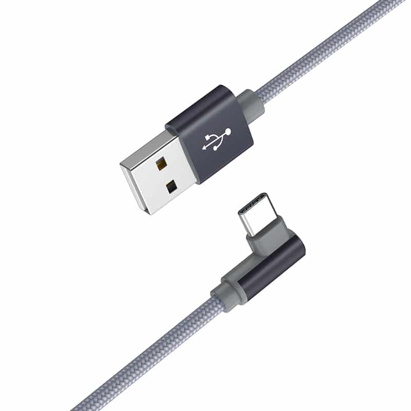 BOROFONE KABEL BX26 EXPRESS – USB NA TYP C – ZALOMENÝ 3A 1 METR ŠEDÝ