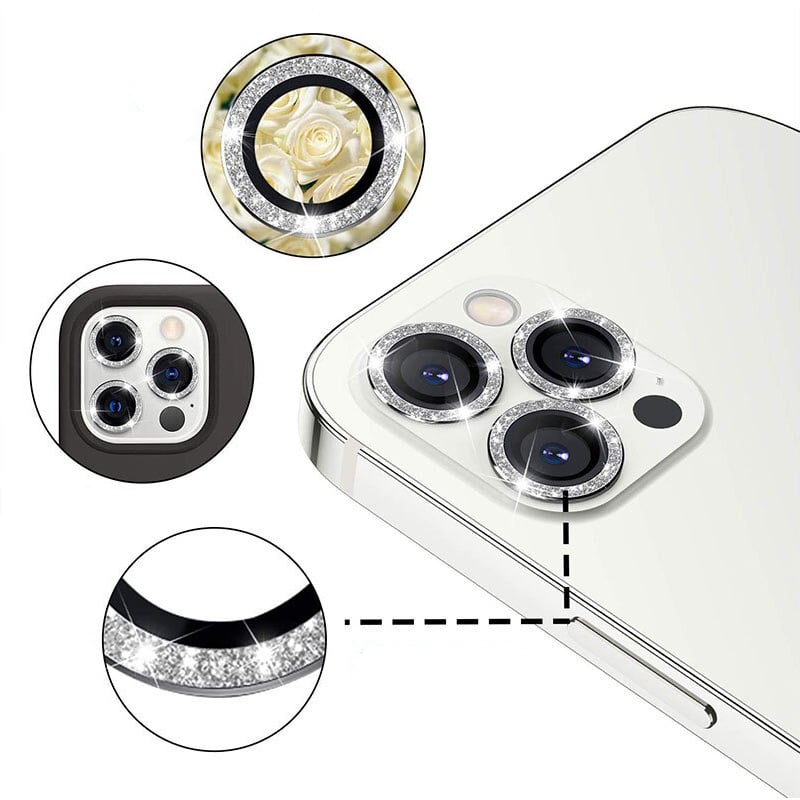 KALJENO STAKLO HARD DIAMOND ZA KAMERU (LEĆE) ZA IPHONE 14 PRO/14 PRO MAX SILVER (LEĆE 3 KOMADA)
