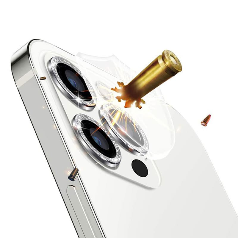 KALJENO STAKLO HARD DIAMOND ZA KAMERU (OBJEKTIV) ZA IPHONE 15/15 PLUS SILVER (LEĆE 2 KOMADA)