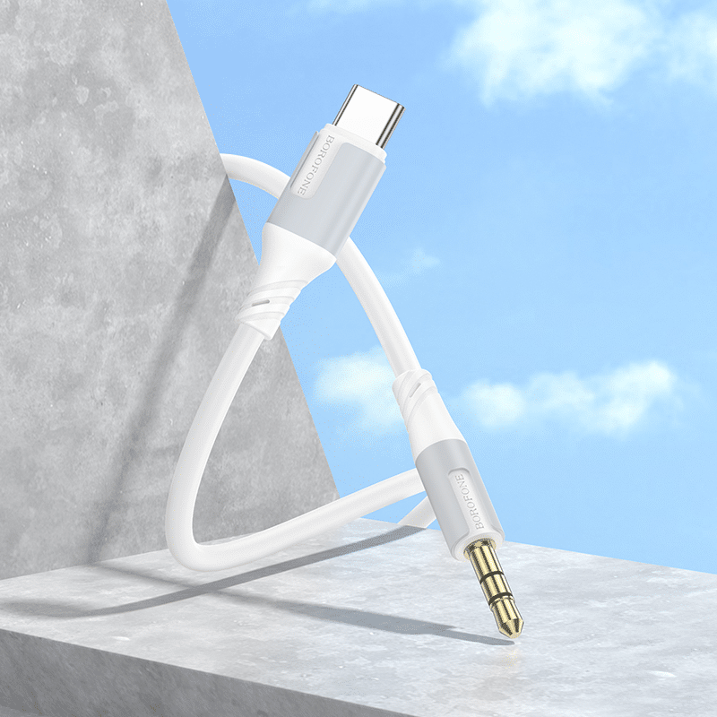 Borofone kabel BL19 Creator - 3,5mm jack na Type-C - 1m bílý
