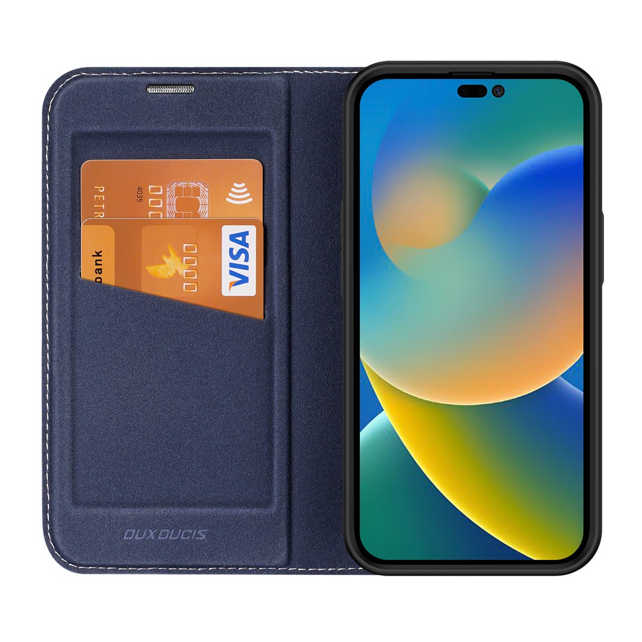 DUX DUCIS Skin X2 – flipové pouzdro pro iPhone 14 Pro - modrá