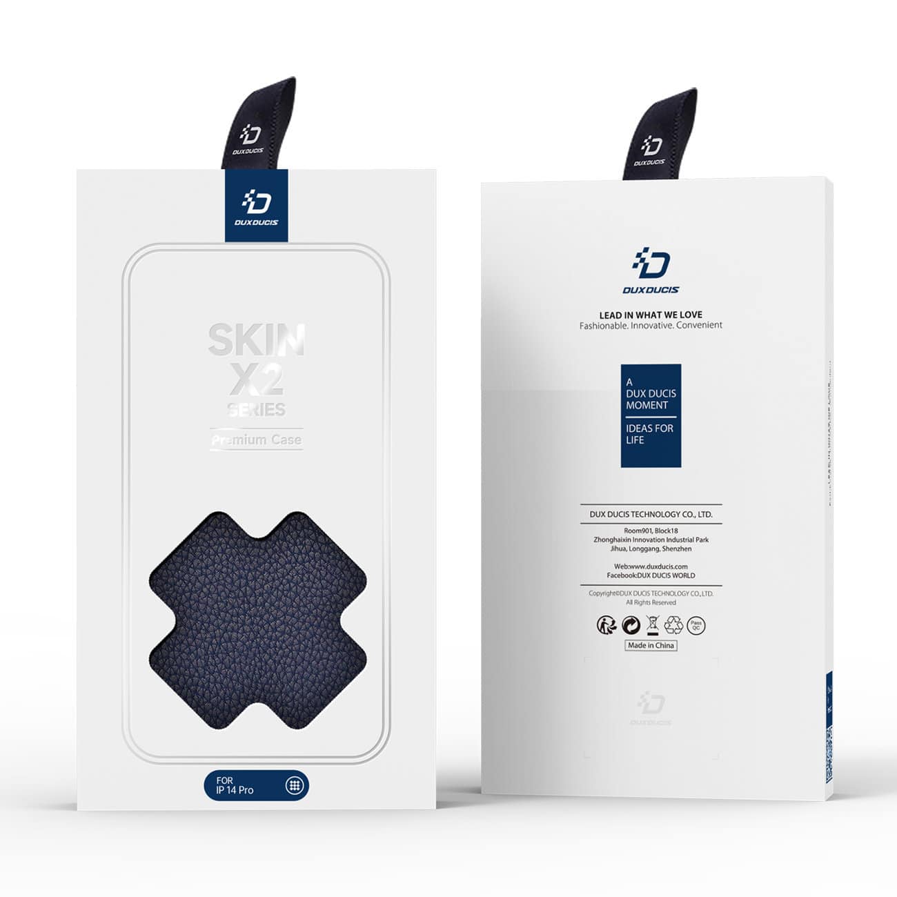 DUX DUCIS Skin X2 – flipové pouzdro pro iPhone 14 Pro - modrá