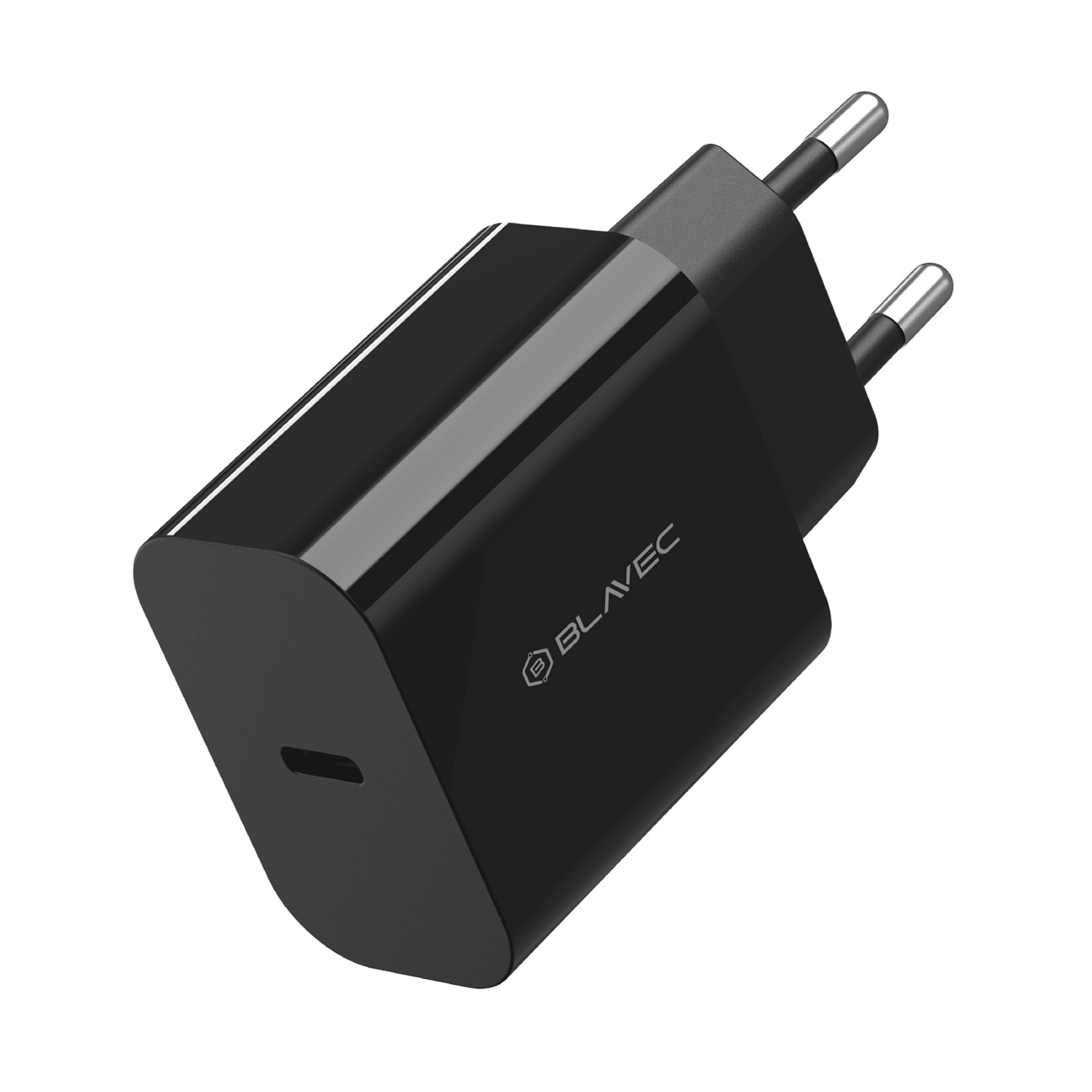 Blavec Zidni punjač BC-7 GaN4 - Tip C - PD QC 45W 3A s kabelom Type C na Type C - crni