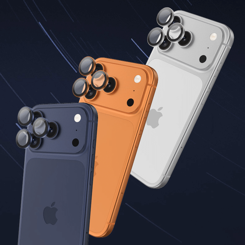 Benks kaljeno staklo DR Sapphire zaštita za kameru za iPhone 17 Pro/17 Pro Max (3 komada leća) srebrna