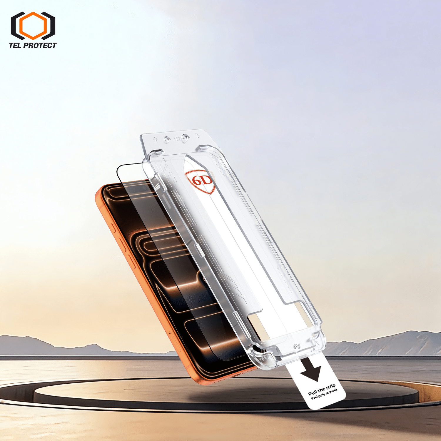 Tel Protect Dust-Free Easy Fit Full Glue 6D kaljeno staklo za iPhone 14 crno