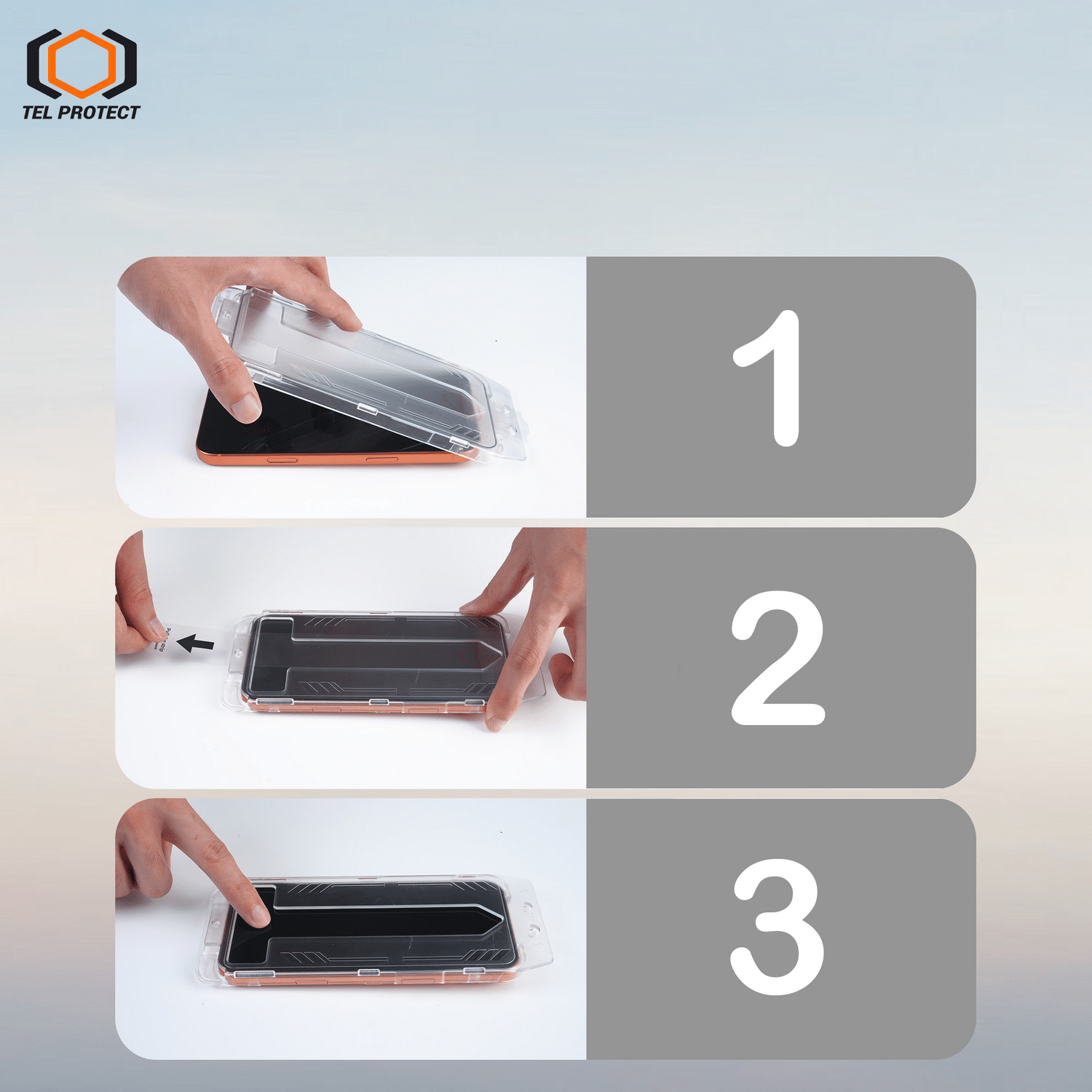 Tel Protect Dust-Free Easy Fit Full Glue 6D kaljeno staklo za iPhone 14 crno