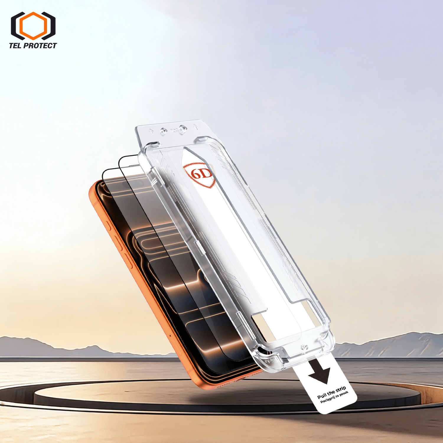 Tel Protect Dust-Free Easy Fit Full Glue 6D kaljeno staklo za iPhone 16 Pro/17 crno - 2 komada