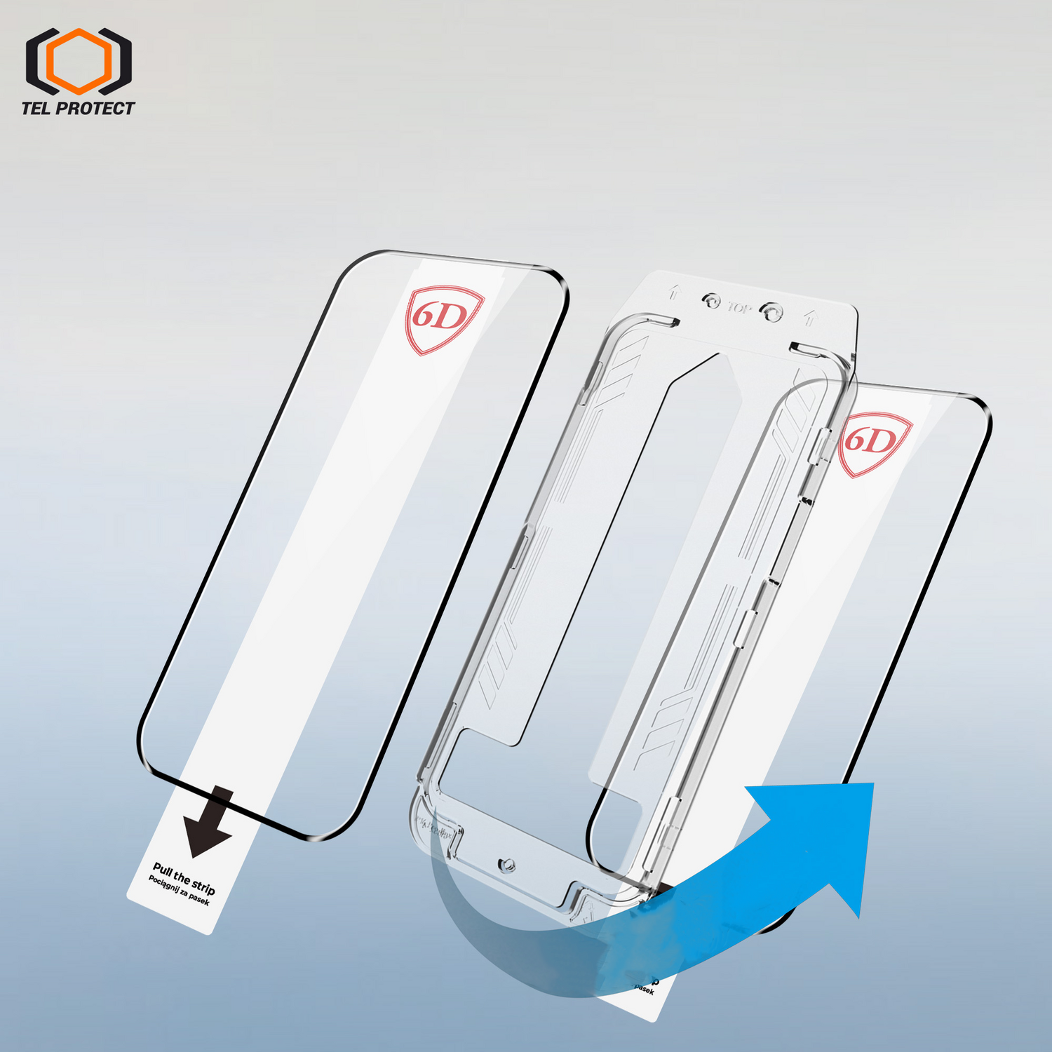 Tel Protect Dust-Free Easy Fit Full Glue 6D kaljeno staklo za Samsung Galaxy S26 crno (s otključavanjem otiskom prsta) – 2 kom.
