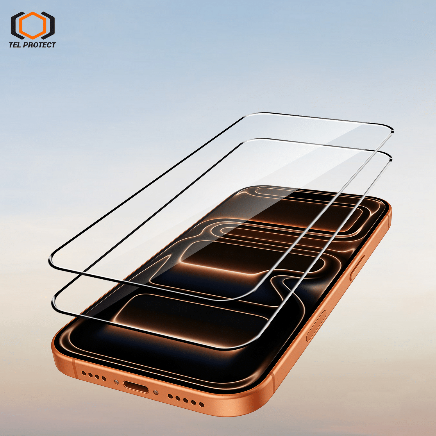 Tel Protect Dust-Free Easy Fit Full Glue 6D kaljeno staklo za iPhone 17 Pro crno - 2 komada